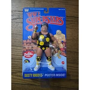 WWE LJN Superstars | Dusty Rhodes Action Figure | 1980s Retro 8” Collectible Toy